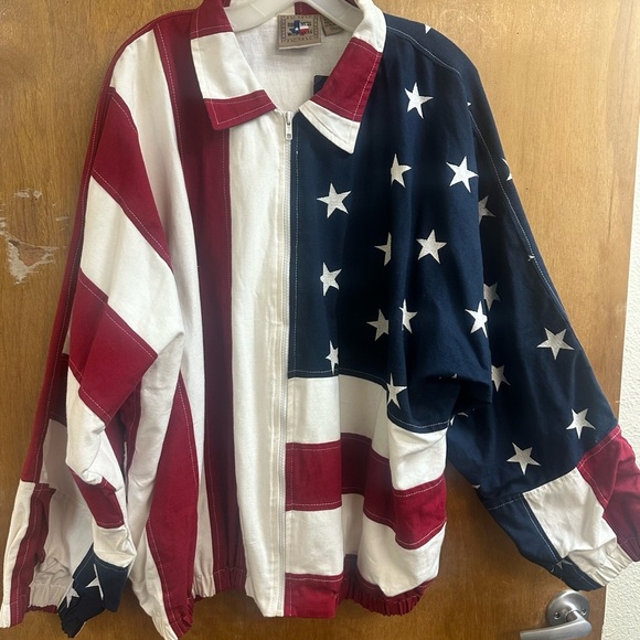 American Flag Jacket with Stars and Stripes - Picture 1 of 11